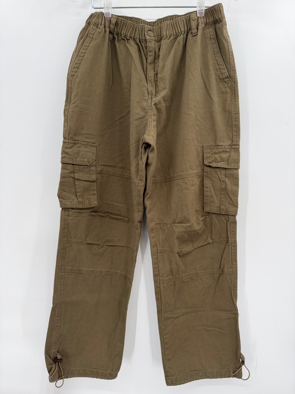 Straight Leg Cargo Pants in Olive Brown for Women Size L 30x27 “Overalls” - Picture 1 of 6